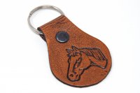 Schlüsselanhänger aus Leder - Pferdekopf