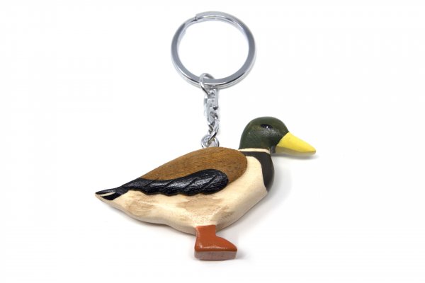 Schlüsselanhänger aus Holz - Ente