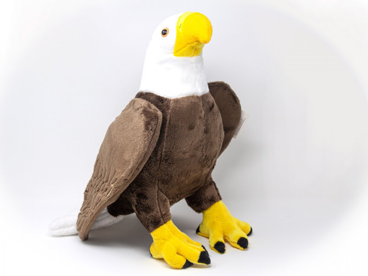Adler Plüschtier Weißkopf-Seeadler Stofftier Plüsch-Kuscheltier L 35 cm NEU 