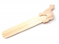 Holz-Lesezeichen - Alpaka weiss - 12 cm