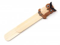 Holz-Lesezeichen - Eule Uhu - 12 cm