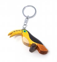 Schlüsselanhänger aus Holz - Tukan
