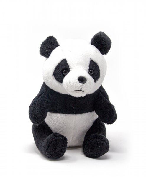 Höhe ca. 16cm Panda Stofftier Pandabär mit Bambus Plüschtier Bär Plüsch 