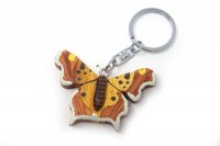 Schlüsselanhänger aus Holz - Schmetterling
