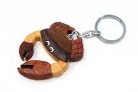 Schlüsselanhänger aus Holz - Krabbe