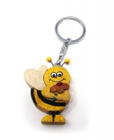 Schlüsselanhänger aus Holz - Biene