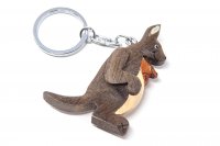 Schlüsselanhänger aus Holz - Känguru