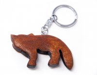 Schlüsselanhänger aus Holz - Roter Panda