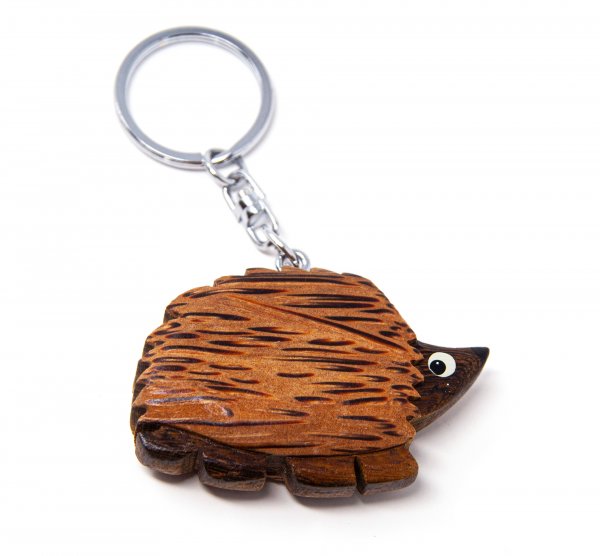 Schlüsselanhänger aus Holz - Igel