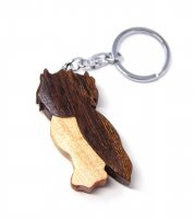 Schlüsselanhänger aus Holz - Eule Uhu