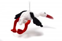 Cornelissen - Kuscheltier - Storch fliegend mit Band - 31 cm