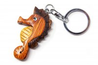 Schlüsselanhänger aus Holz - Seepferdchen
