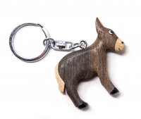 Schlüsselanhänger aus Holz - Esel