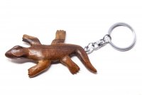 Schlüsselanhänger aus Holz - Komodowaran