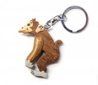 Schlüsselanhänger aus Holz - Affe