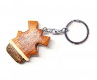 Schlüsselanhänger aus Holz - Windmühle