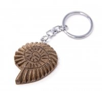 Schlüsselanhänger aus Holz - Ammonit