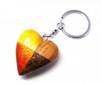 Schlüsselanhänger aus Holz - Herz