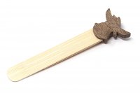 Holz-Lesezeichen - Eselkopf - 12 cm