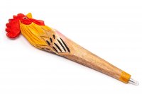 Holzkugelschreiber - Hahn, ca. 20cm