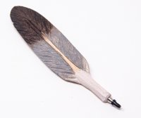 Handgeschnitzter Kugelschreiber - Feder einer Taube
