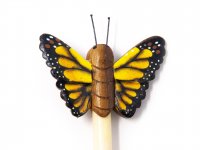 Holzbleistift - gelber Schmetterling