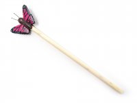 Holzbleistift - pinker Schmetterling