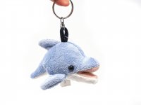 Plüsch Schlüsselanhänger - blauer Delfin
