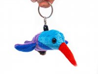 Plüsch Schlüsselanhänger - blauer Kolibri
