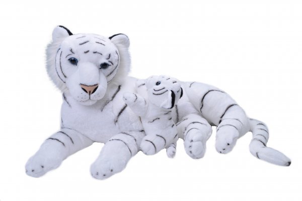 Wild Republic - Kuscheltier - Mom & Baby Jumbo - Weißer Tiger