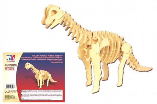 3D Puzzle Styracosaurus Dinosaurier Skelett aus Holz 