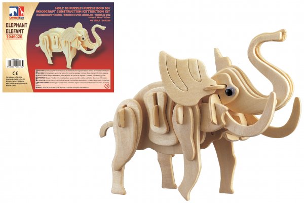 Holz 3D Puzzle - Elefant