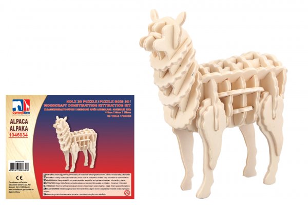 Holz 3D Puzzle - Alpaka