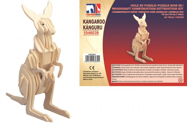 Holz 3D Puzzle - Känguru