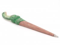 Holzkugelschreiber - Schlange grün, ca. 20cm