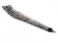 Holzkugelschreiber - Katze, ca. 20cm