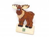 Magnet Holz - Wildpark Elch