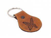 Schlüsselanhänger aus Leder - Schmetterling