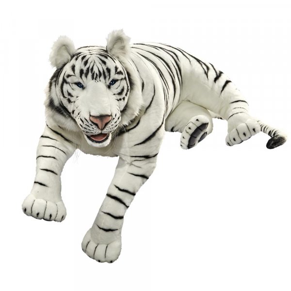 Hansa Creation - XXL Stofftier -  Tiger weiß liegend 150cm