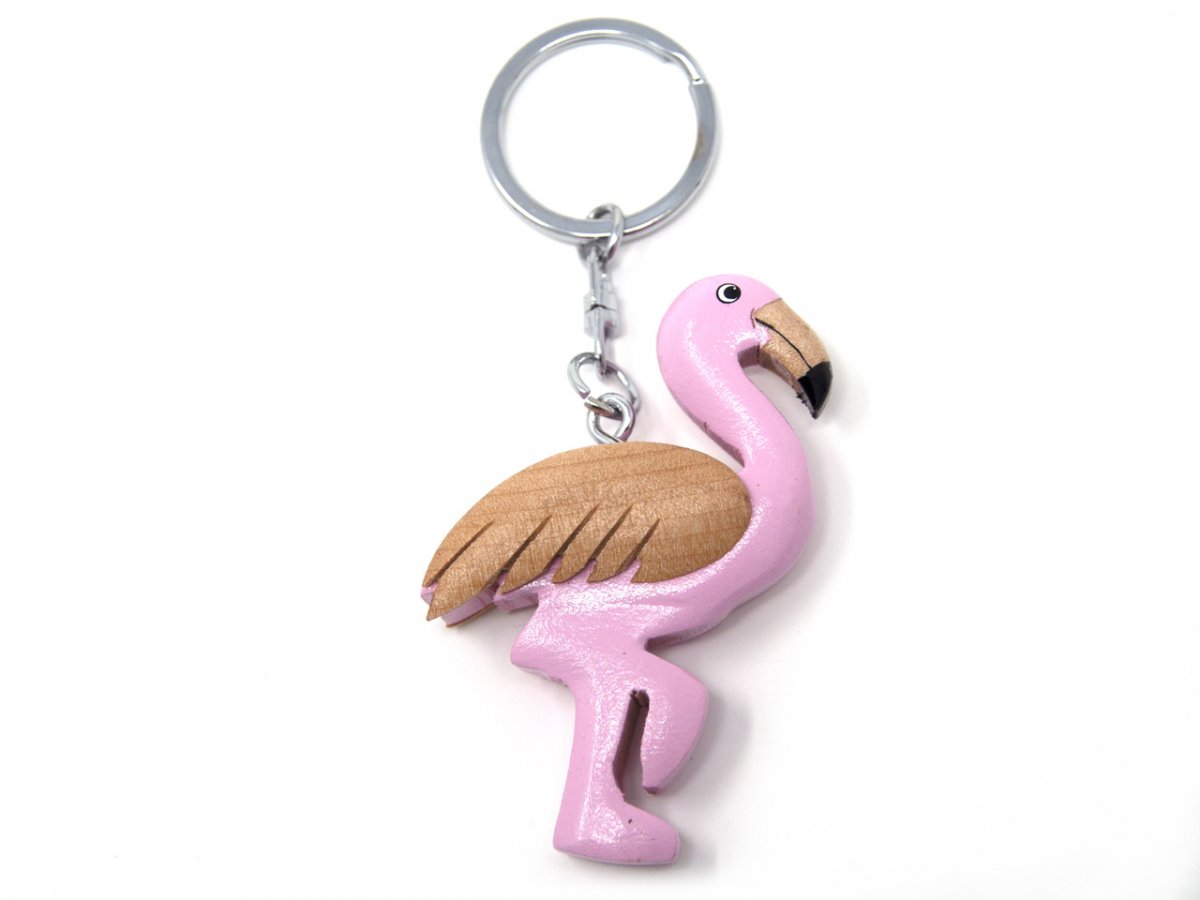 Flamingo Plüschtier Schlüsselbund Anhänger Stofftier Schlüsselanhänger Rucksa*O 