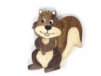 Magnet aus Holz  - Eichhörnchen