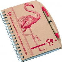 Nature Planet - Notizbuch - Flamingo - A5 - recycelt