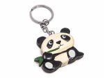 Schlüsselanhänger aus Holz - Panda