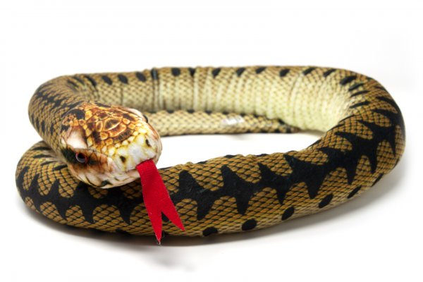 Kuscheltier Schlange Klapperschlange mit Rassel 145 cm lang Stofftier 